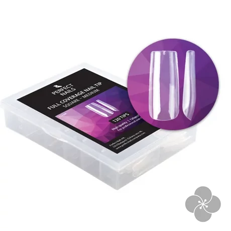 PN - Full Coverage Gel Tip - Zselés Műköröm Tip Készlet - Square Medium