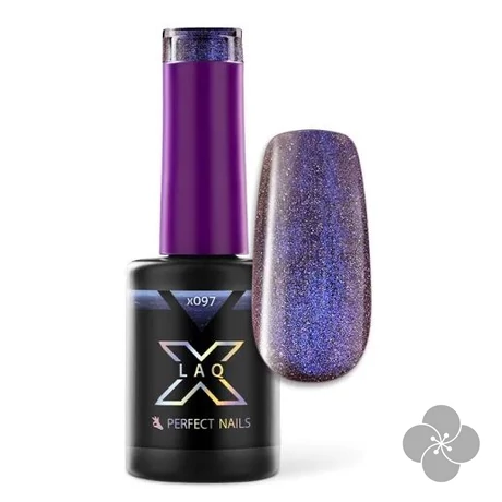 LacGel LaQ X Gél Lakk 8ml - Galactic Blue X097 - Galaxy