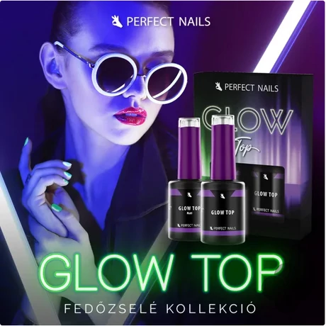 PN - Glow Top Gels - Világító Gél Lakk Fedő 2x8ml **