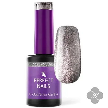 PN - LacGel Cat Eye C021 Gél Lakk 8ml - Graphite - Velvet **