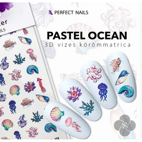 PN - Körömmatrica - Pastel Ocean