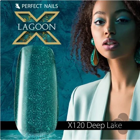 LacGel LaQ X Gél Lakk 8ml - Deep Lake X120 - Lagoon