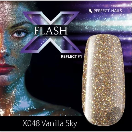 LacGel LaQ X Gél Lakk 8ml - Vanilla Sky X048 - Flash Reflect #1