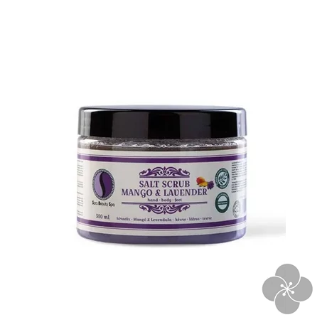 Bőrradír és Testradír - Mangó-levendula Sóradír Peeling – 500g