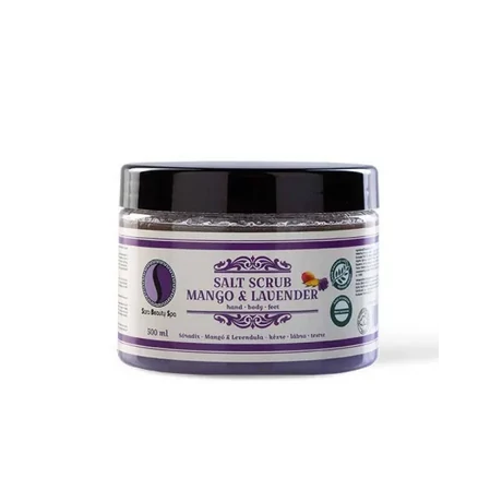 Bőrradír és Testradír - Mangó-levendula Sóradír Peeling – 500g