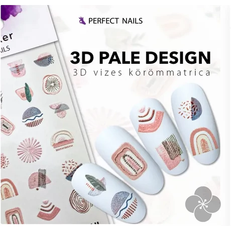 PN - Körömmatrica - 3D Pale Design
