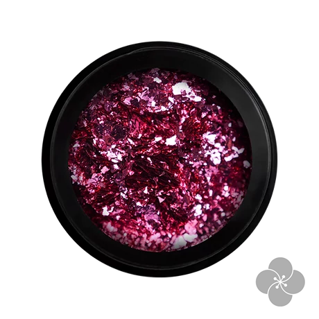PN - Metal Chrome Flakes - rózsaszín (Sugar Baby)
