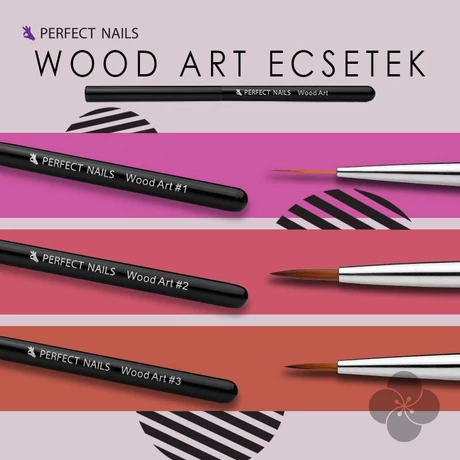 Műköröm Díszítő Ecset - Wood Art #2