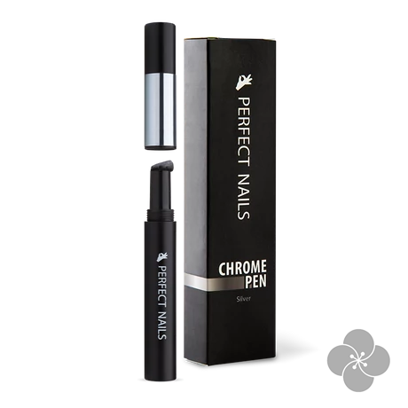 Chrome Pen - Krómpor Körömdíszítő Toll - Ezüst