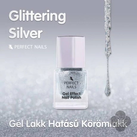 PN - Gél Lakk hatású körömlakk #020 - Glittering Silver 7ml