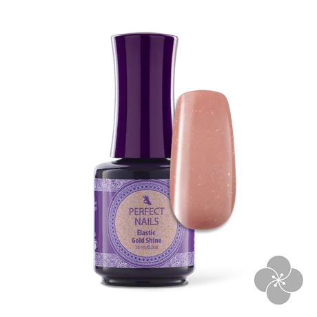 PN - Elastic Gel Galmour Ecsetes körömágyhosszabító zselé 15ml - Gold Shine