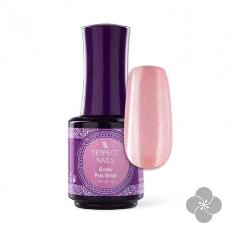 PN - Elastic Gel Glamour - Ecsetes Körömágyhosszabbító Zselé - 15ml - Pink Shine
