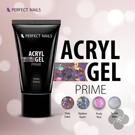 PN - Csillámos AcrylGel Prime - Tubusos Akril Gél 15g - Rainbow Quartz
