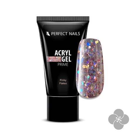PN - Csillámos AcrylGel Prime - Tubusos Akril Gél 15g - Pinky Flakes