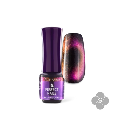 PN - LacGel Cat Eye C016 4ml Gél Lakk - Fuchsia - 9D **