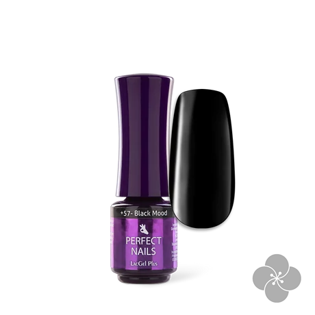 PN - LacGel Plus +057 Gél Lakk 4ml - Black Mood - 5 Shades of Gray **