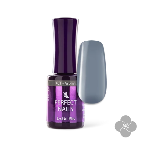 PN - LacGel Plus +063 Gél Lakk 8ml - Asphalt - 5 Shades of Gray **