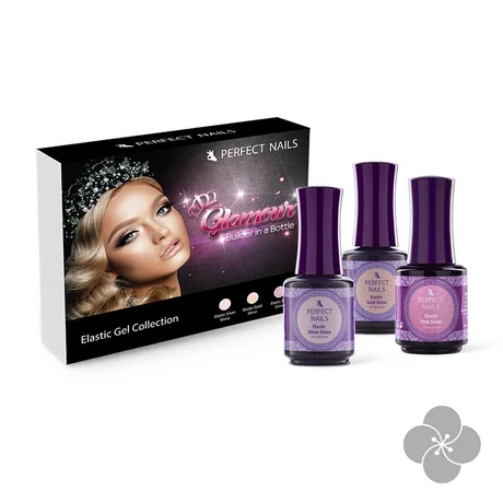 Elastiv Gel Glamour Collection- Ecsetes műkörömépítő zselé készlet