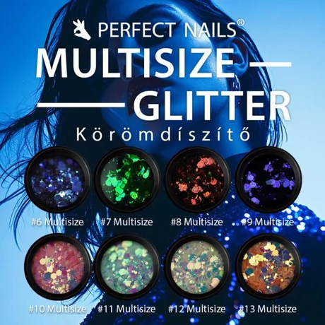 Körömdíszítő Glitter - Multisize - #6