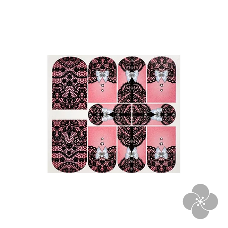 PN - Nail Dress Sticker - Black Lace (Fekete csipke) - 973