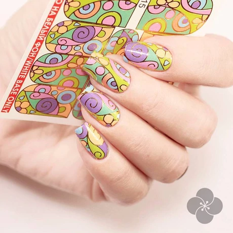 PN - Nail Dress Sticker - Colorful (Színes) - 215
