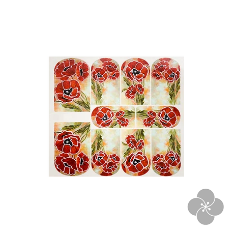 PN - Nail Dress Sticker - Poppy (Pipacs) - 982