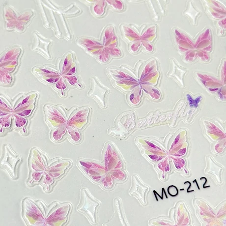Körömmatrica - Holo Butterflies I.