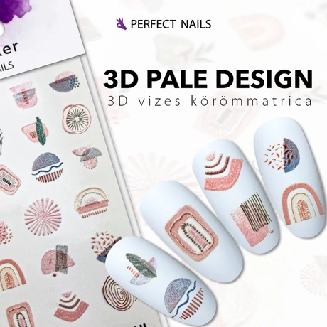 PN - Körömmatrica - 3D Pale Design