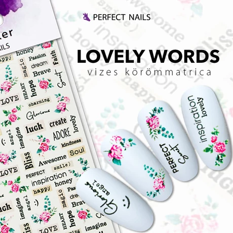 PN - Körömmatrica - Lovely Words