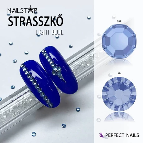 PN - Nailstar strasszkő SS3 - Light Blue 20db