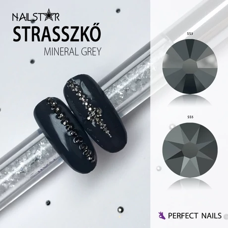 PN - Nailstar strasszkő SS3 - Mineral Grey 100db