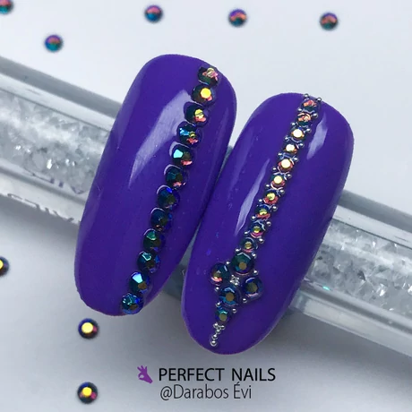 PN - Nailstar strasszkő SS3 - Dark Purple AB 20db