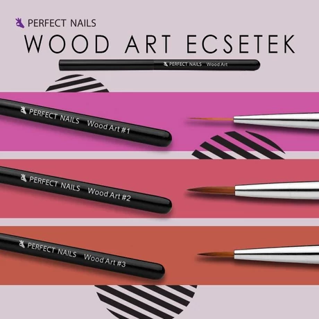 PN - Műköröm Díszítő Ecset - Wood Art #1