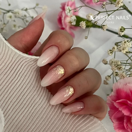 PN - Light Flakes Körömdíszítő Pehely - Gold Quartz