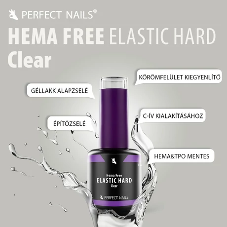 PN - Elastic Hard Base Gel - Hema Free Erősített Gél Lakk Alap - Clear - 15ml