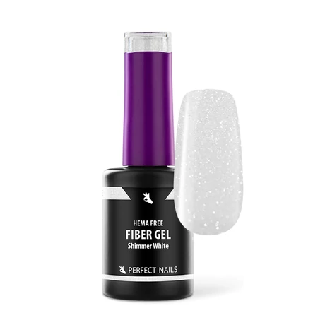 PN-Fiber Vitamin Base Gel - Hema Free Erősített Gél Lakk Alap-Shimmer White-8ml