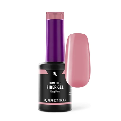 Fiber Vitamin Base Gel - Hema Free Erősített Gél Lakk Alap - Rosy Pink - 8m