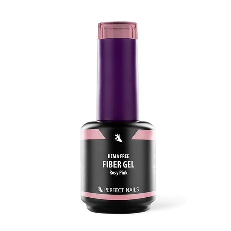 Fiber Vitamin Base Gel - Hema Free Erősített Gél Lakk Alap - Rosy Pink - 15