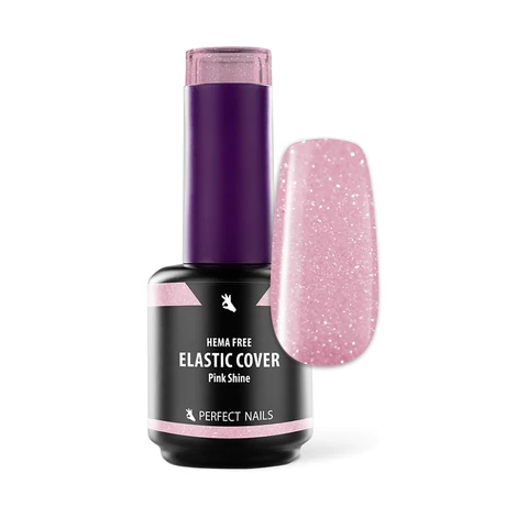 PN-Elastic Cover Base Gel – Hema Free Erősített Gél Lakk Alap - Pink Shine- 15ml