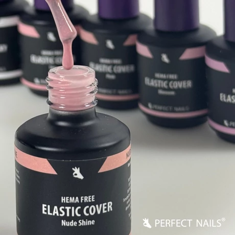 PN-Elastic Cover Base Gel – Hema Free Erősített Gél Lakk Alap - Nude Shine-15ml