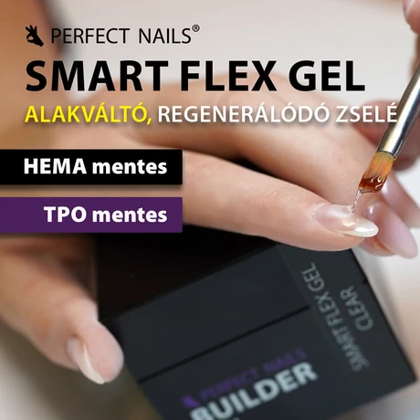 PN - Smart Flex Gel Átlátszó Műkörömépítő Zselé - Clear 50g