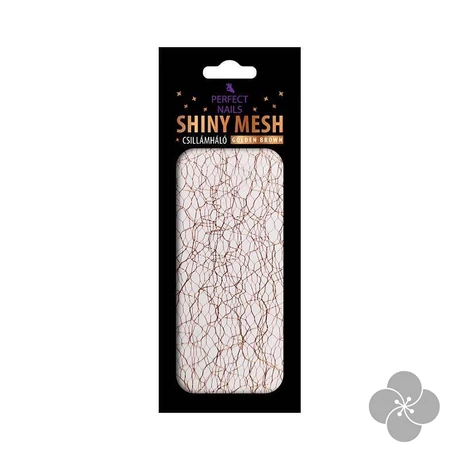 PN -Shiny Mesh - Körömdíszítő Csillámháló - Arany - Barna