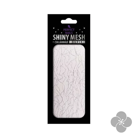 PN -Shiny Mesh - Körömdíszítő Csillámháló - Ezüst
