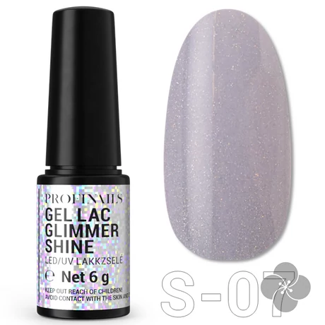 Profinails Gel Lac Glimmer Shine LED/UV lakkzselé  6g S-07