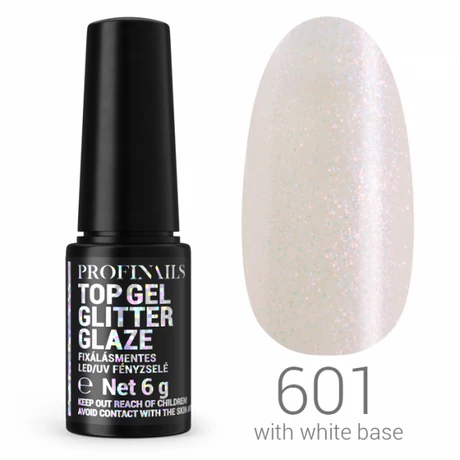 Profinails Top Gél Glitter Glaze fixálásmentes LED/UV fényzselé 6g No.601