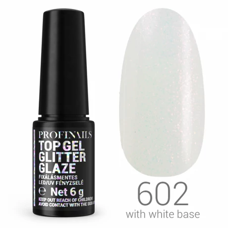 Profinails Top Gél Glitter Glaze fixálásmentes LED/UV fényzselé 6g No.602