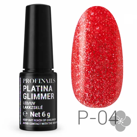 Profinails Platina Glimmer LED/UV lakkzselé 6g P-04