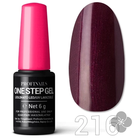 Profinails One Step Gel LED/UV lakkzselé 6gr. No.216