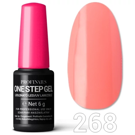 Profinails One Step Gel LED/UV lakkzselé 6gr. No.268