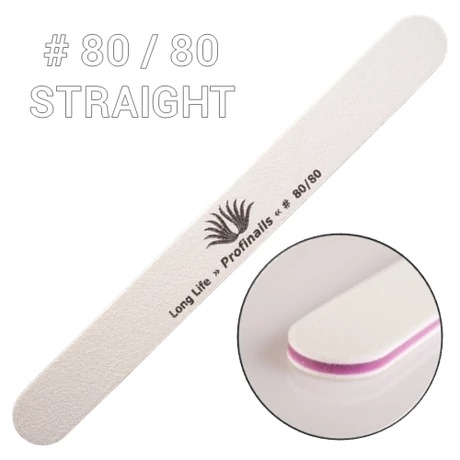 Profinails körömreszelo Egyenes Fehér # 80/80